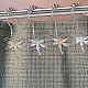 Gomakerer 12 gancho para cortina de ducha con diseño de libélula HJEW-OC0001-25-7
