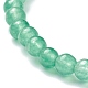 Natural Green Aventurine Beaded Stretch Bracelets BJEW-D446-A-34-3