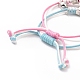 2 stücke 2 farbe leuchtende perlen & legierung emaille charms armbänder set VALE-PW0001-028A-5