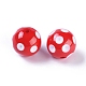 Polka Dot Round Bubblegum Acrylic Chunky Beads X-SACR-S146-20mm-11-2