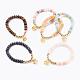 Natural Mixed Stone Beads Charm Bracelets BJEW-JB03378-1