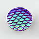 Resin Mermaid Fish /Dragon Scale Dome Cabochons X-CRES-R135-05-1