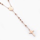 304 Edelstahl Rosenkranz Perlenketten aus rostfreiem NJEW-F240-02RG-3