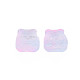Two Tone Transparent Spray Painted Glass Beads GLAA-T022-22-C04-4