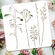 11 Stück 11 Stile Pflanzenthema Haustier aushöhlen Zeichnung Malschablonen DIY-WH0394-0146-3