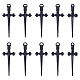 UNICRAFTALE 30pcs Black Sword Bookmark Pendant Stainless Steel Sword Charms Punk Charms Sword Pens Set Reading Page Markers for Book Lovers and Custom Toymaking FIND-UN0002-58-1