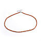 Natural Orange Garnet Beaded Necklaces NJEW-F245-A01-1