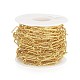 Soldered Textured Brass Paperclip Chains CHC-G005-21G-5
