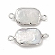 Breloques de connecteur de perles de keshi naturelles baroques PEAR-P004-13P-3