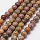 Chapelets de perles de jaspe en peau de léopard naturel G-N0181-02-6mm-1