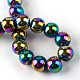 Electroplate Transparent Glass Beads Strands EGLA-Q062-4mm-D02-3