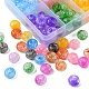 150 pièces 10 couleurs perles acryliques craquelées transparentes MACR-YW0001-65-4