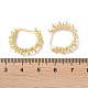 Brass Hoop Earrings Finding KK-F867-47G-3