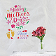 FINGERINSPIRE Happy Mother's Day Stencils 29.7x21cm Flower Wreath Baby Foot Pattern Decoration Stencils Best Mom Ever Drawing Stencil for Painting on Wood DIY-WH0202-154-4