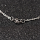Collares de cadena de cuerda de 304 acero inoxidable NJEW-L437-01-2