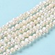 Fili di perle di perle d'acqua dolce coltivate naturali PEAR-E018-45-2