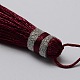 Décorations de gros pendentif pompon en nylon HJEW-L010-18-2