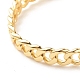 Bracelet manchette ouvert en forme de chaîne gourmette en laiton pour femme BJEW-B054-38G-3