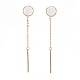 Brass Dangle Stud Earrings EJEW-JE03029-1