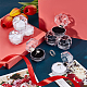 Chgcraft 40 pz 2 colori scatole per anelli in plastica trasparente orecchini in cristallo scatole per gioielli con schiuma per conservare anelli orecchini gioielli proposta di matrimonio San Valentino CON-CA0001-019-4
