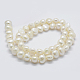Fili di perle di perle d'acqua dolce coltivate naturali PEAR-K004-11A-2
