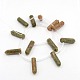 Natural Unakite Pointed Pendant Beads Strands G-G625-07-2