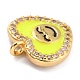 Ciondoli in ottone placcato oro con micro pavé di zirconi chiari ZIRC-L097-034D-G-2