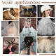 Nbeads 20 Yards 2 Colors Polyester Hard Horsehair Braid Boning Wedding Dress Accessories SRIB-NB0001-16-6