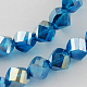 Electroplate Glass Beads Strands EGLA-R031-10mm-05-1