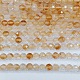 Chapelets de perles de citrine naturelle G-O166-15-4mm-01-1