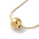 Ion Plating(IP) 304 Stainless Steel Round Ball Pendant Necklaces for Women NJEW-D056-01A-01G-2