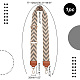 Correas de bolsa de correas ajustables de poliéster con patrón de flechas PURS-WH0005-90G-2