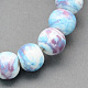 Perles de porcelaine émaillée fantaisie manuelles PORC-S493-8mm-07-1