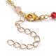 Facettierte Glasperlen Armband & Halskette Schmucksets necklace SJEW-JS01160-8