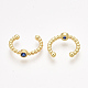 Brass Cubic Zirconia Cuff Earrings EJEW-S201-182B-2