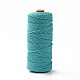 工芸品の編み物用の綿糸  ミディアムターコイズ  3mm  約109.36ヤード（100m）/ロール KNIT-PW0001-01-35-2