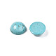 Accessoires d'artisanat teints turquoise synthétique pierres précieuses cabochons de dôme dos plat  TURQ-S266-6mm-01-3