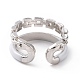 Эмалевое кольцо на манжете с двойной строчкой RJEW-E051-01P-04-3