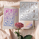 BENECREAT Flower Stamp Metal Journal Stencil DIY-WH0279-176-7
