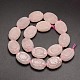 Carved Oval Natural Rose Quartz Beads Strands G-L319-01-3