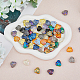 Superfindings 100pcs 10 colores electroplate perlas de vidrio hebras GLAA-FH0001-78-4