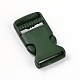 ナイロンサイドリリースバックル  サバイバルブレスレットの留め金  濃い緑  57x30x9.5mm  穴：5x25mm FIND-SZC0002-01K-2