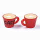 樹脂チャーム  コー​​ヒーカップ  ミックスカラー  20x31.5x24.5mm  穴：4x6.5mm X-RESI-T028-08-2