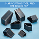 8サイズのひし形炭素鋼の穴あけ器  革鋼ルールダイ  プラスチック製の箱付き  ステンレス鋼色  2.1~5.7x1.3~3.5x2.4cm  8個/セット FIND-WH0259-86-4