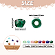 Pandahall 120 pz 8 colori perline in resina trasparente RESI-TA0001-58-3