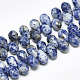 Fili di perle di diaspro macchia blu naturale G-S357-C01-06-1