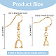 DICOSMETIC 40Pcs 2 Sizes Fishhook Earring Hooks Ear Wires Golden Earrings Hooks with Ice Pick Pinch Bails Dangle Earwire Connector Brass Earring Hooks for Jewelry Making KK-DC0002-01-2