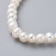 Braccialetti elastici di perle d'acqua dolce naturali BJEW-JB04863-01-4