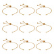 Realizzazione di braccialetti a maglie con catena portacavi in ottone placcato in cremagliera da 10 pz KK-TA0001-42A-1
