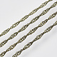 Soldered Brass Coated Iron Singapore Chains CH-T002-03AB-4